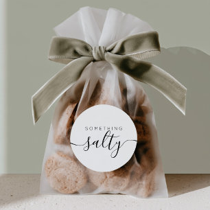Something Salty Modern Calligraphy Favour Classic Round Sticker