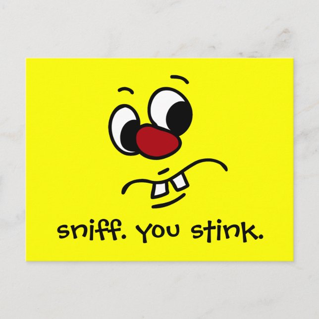 Something Stinky Face Grumpy Postcard (Front)