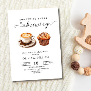 Something Sweet Is Brewing Baby Shower Neutral Invitation