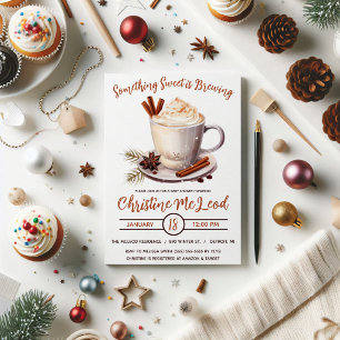 Something Sweet is Brewing, Hot Cocoa Baby Shower Invitation