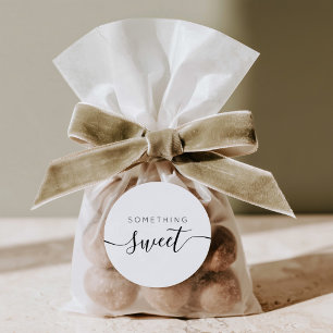 Something Sweet Modern Calligraphy Favour Classic Round Sticker