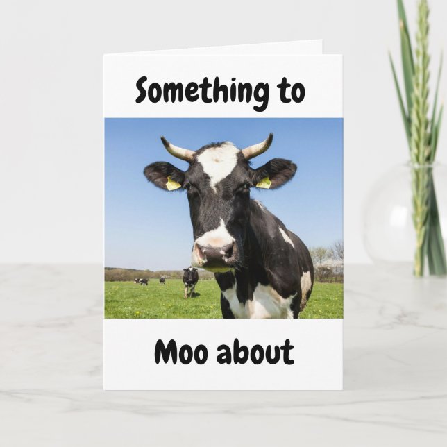 SOMETHING TO *MOO ABOUT* 25th ANNIVERSARY Card (Front)