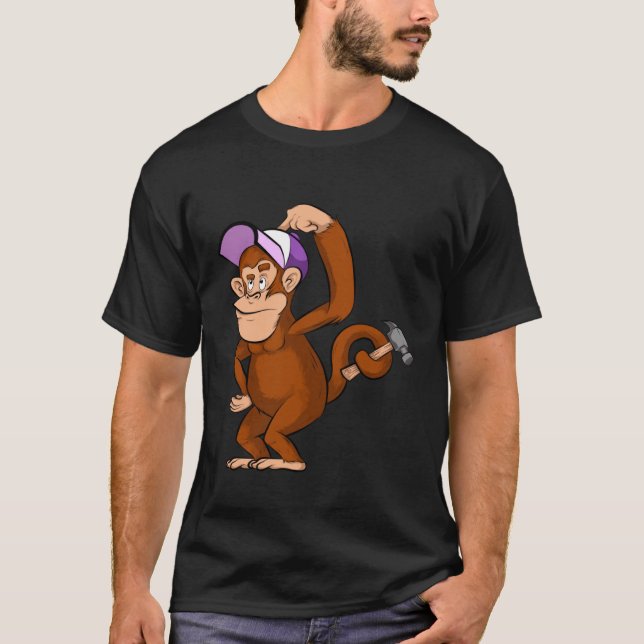 Something Went Wrong Support Monkey Support Worker T-Shirt (Front)