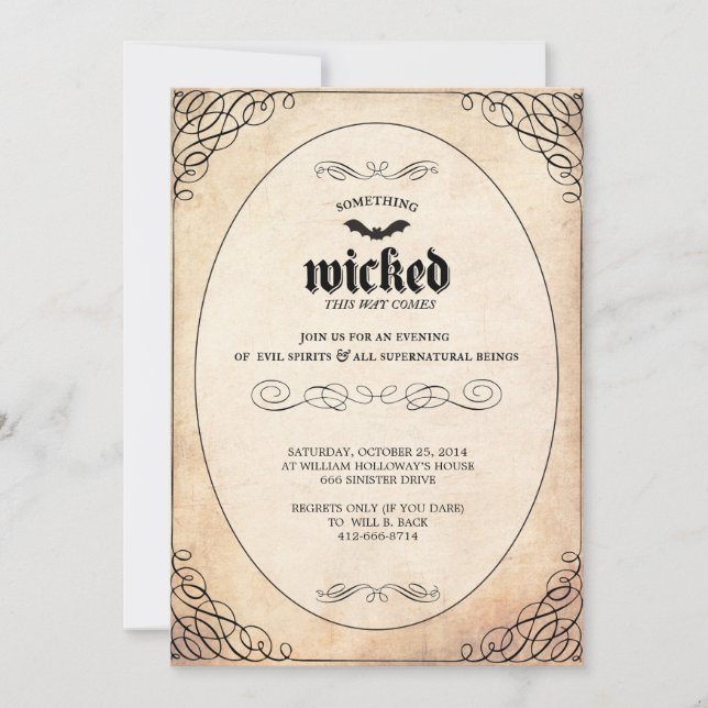 Something Wicked Halloween Party Invitation (Front)