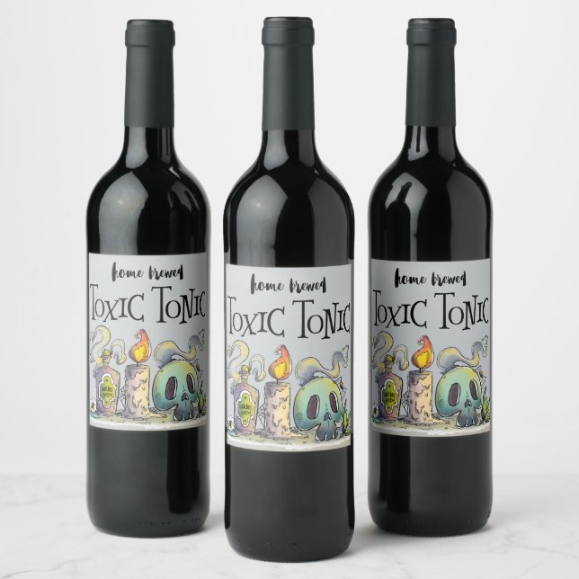 Something Wicked Halloween Party Wine Label (Bottles)