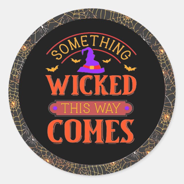 Something Wicked Halloween Sticker (Front)