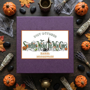 Something Wicked This Way Comes Funky Botanicals  Rectangular Sticker