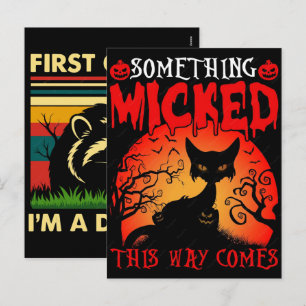 Something Wicked This Way Comes Funny Halloween Sh Holiday Postcard