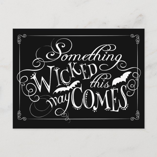Something Wicked This Way Comes Spooky Postcard (Front)