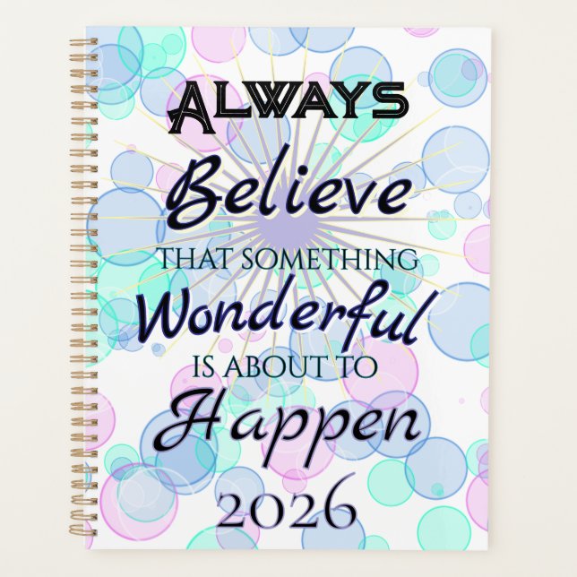 Something Wonderful 2026 Planner (Front)