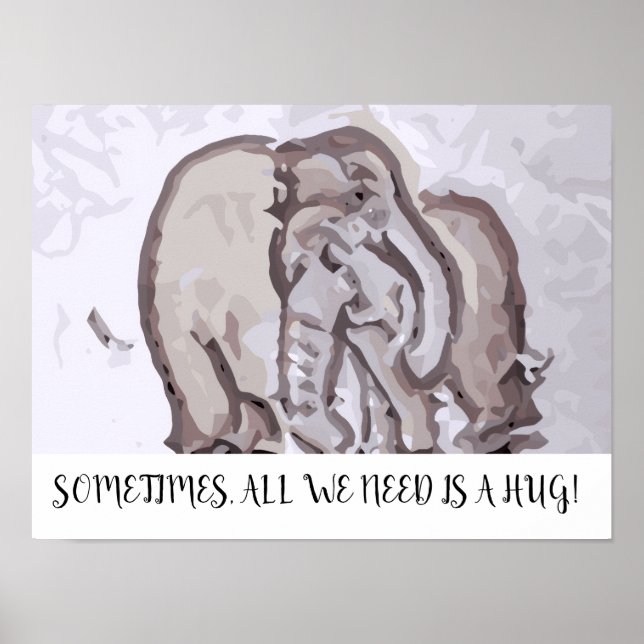 Sometimes all we need is a hug poster (Front)