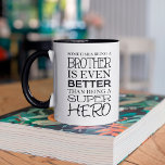 Sometimes being a brother is even better  mug<br><div class="desc">Special Mug for brothers. Gift idea for brothers who act like superheros. Personalise it with the name of your brother.</div>