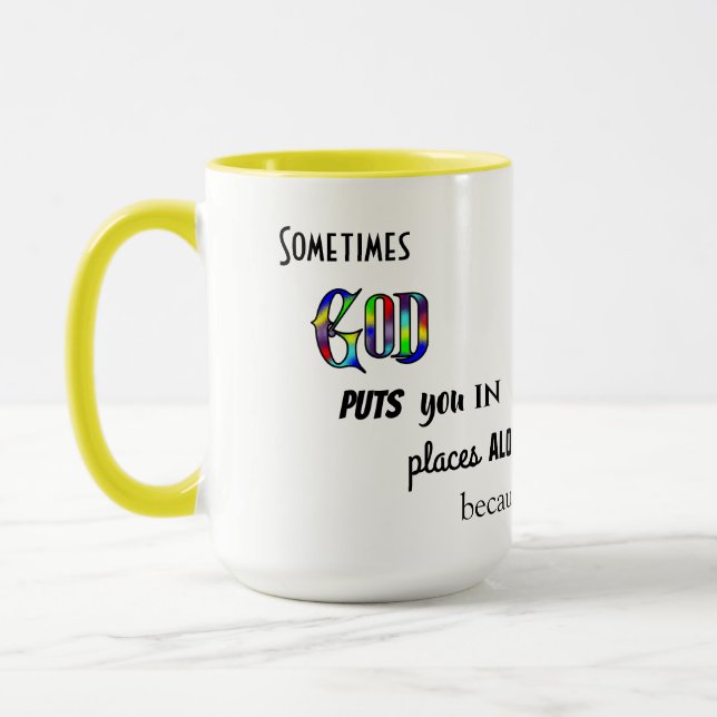 Sometimes God - 15 oz. Combo Mug (Left)