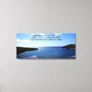 Sometimes He Makes Us Swim Wrapped Canvas