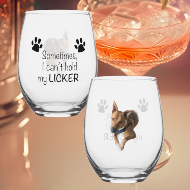 Sometimes I can't hold my Licker- Customisable Stemless Wine Glass (Creator Uploaded)