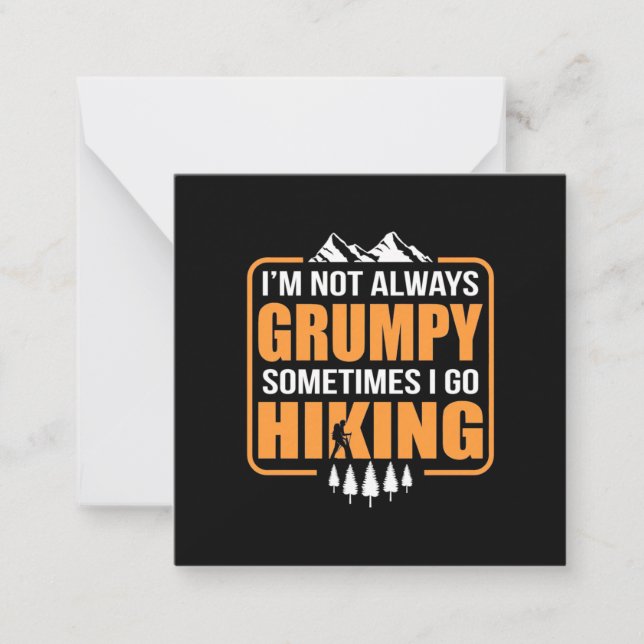 Sometimes I Go Hiking Card (Front)