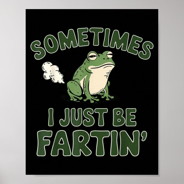 Sometimes I Just Be Fartin' Frog Funny Meme For Me Poster (Front)