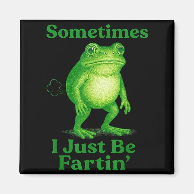 Sometimes I Just Be Fartin' Frog Funny Sarcastic S Magnet (Front)