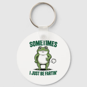 Sometimes I Just Be Farting Frog Christmas Funny F Key Ring