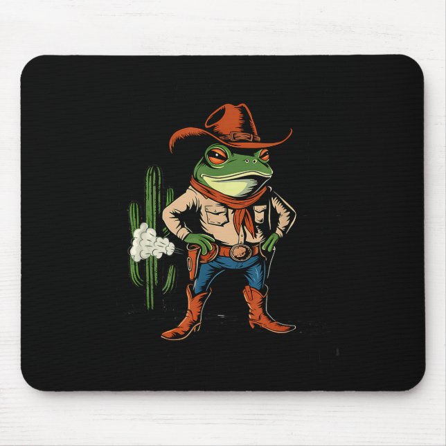 Sometimes I Just Be Farting Funny Cowboy Frog  Mouse Pad (Front)
