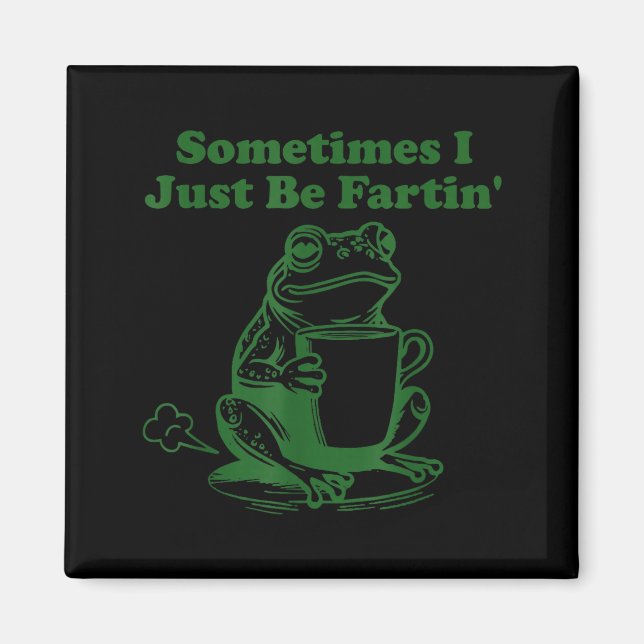 Sometimes I Just Be Farting Funny Meme Frog Drinki Magnet (Front)