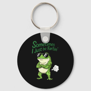 Sometimes I Just Be Farting Funny Vintage Frog Gra Key Ring