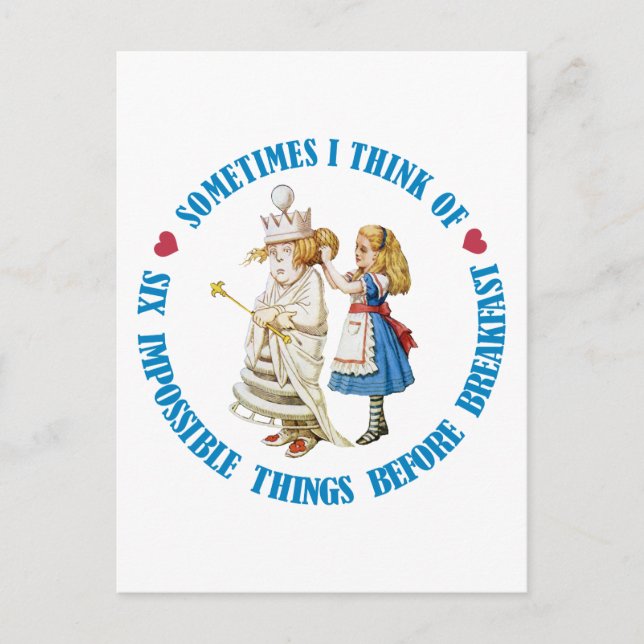 SOMETIMES I THINK OF SIX IMPOSSIBLE THINGS POSTCARD (Front)