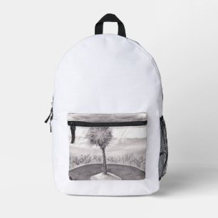 Sometimes it Rains When You Want it To Drawing of Printed Backpack