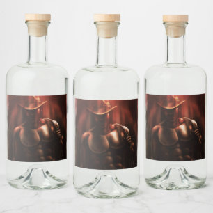 Sometimes It's Hell - Cowboy Liquor Bottle Label