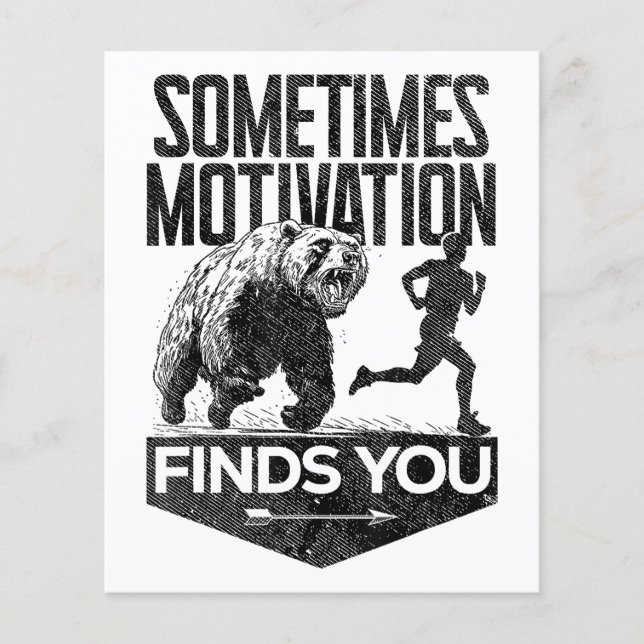 Sometimes Motivation Finds You Funny Running Motiv (Front)