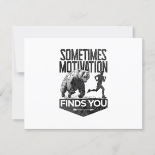 Sometimes Motivation Finds You Funny Running Motiv RSVP Card