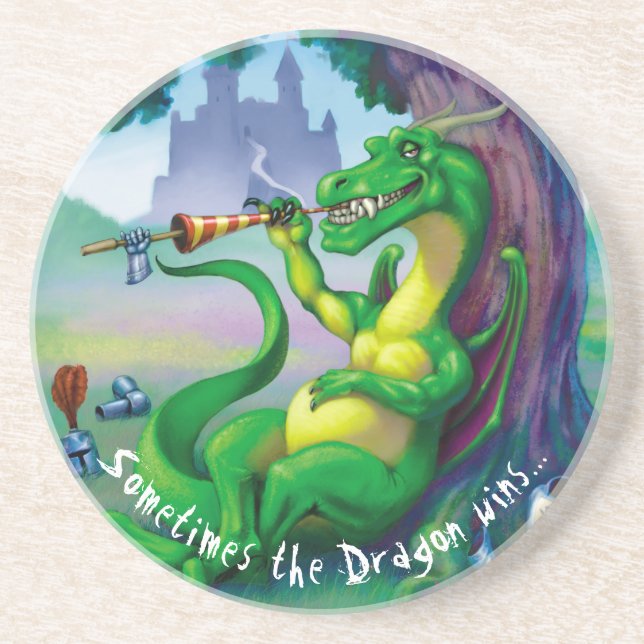 Sometimes the Dragon Wins Coaster (Front)