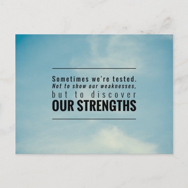 Sometimes We Are Tested Postcard (Front)
