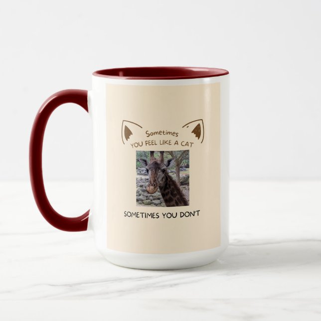Sometimes you feel like a cat (or giraffe) mug (Left)