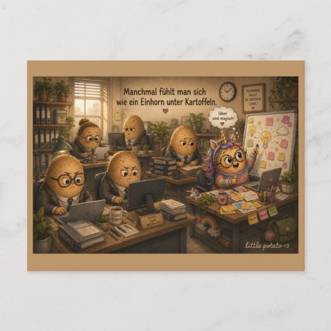 Sometimes you feel like - Unicorn - Office Postcard (Front)
