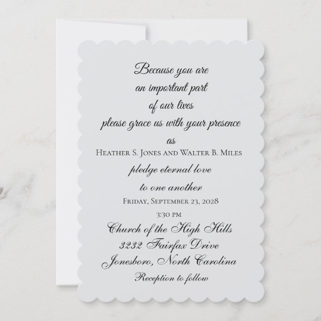 Somewhat Prissy Wedding Invitation (Front)