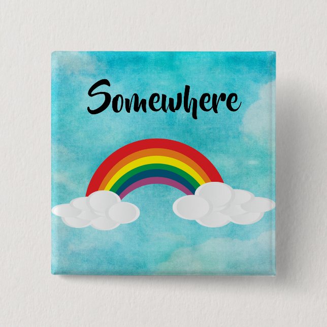 Somewhere 15 Cm Square Badge (Front)