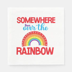 Somewhere Bent over The Rainbow Sticker Napkin