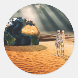 Somewhere Else – Facing the World Classic Round Sticker