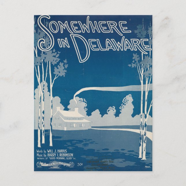 Somewhere In Delaware Postcard (Front)
