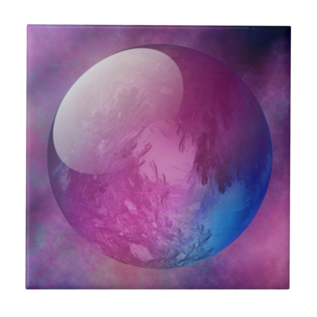 Somewhere in Outer Space Decorative Tile (Front)