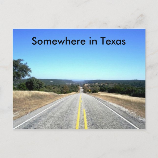 Somewhere In Texas Postcard (Front)
