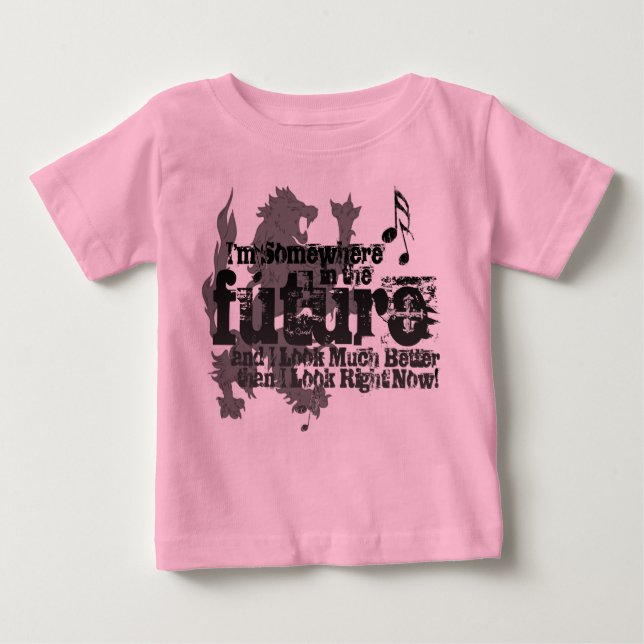Somewhere In The Future BABY (with Lion) Baby T-Shirt (Front)