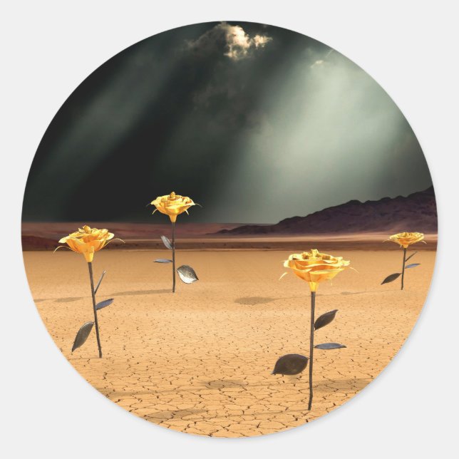 Somewhere No. 3 Classic Round Sticker (Front)