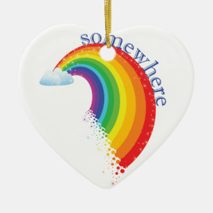 Somewhere Over the Rainbow Ceramic Tree Decoration