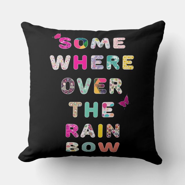 Somewhere Over The Rainbow Cushion (Front)