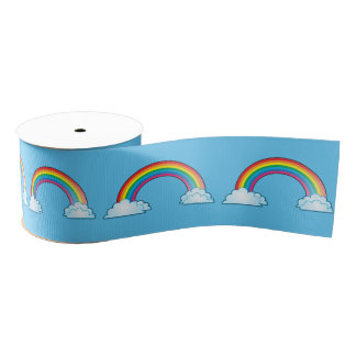 Somewhere over the rainbow grosgrain ribbon