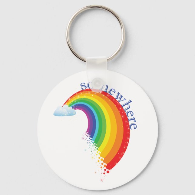 Somewhere Over the Rainbow Key Ring (Front)