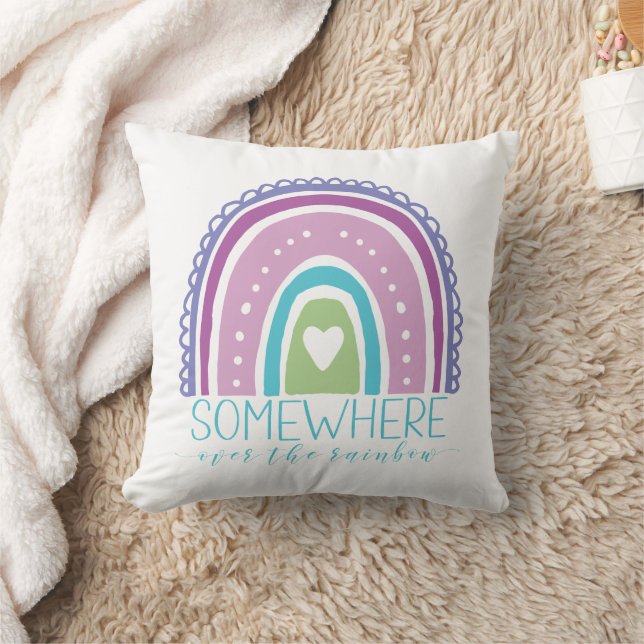 Somewhere Over The Rainbow Modern Chic Colourful  Cushion (Blanket)