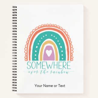 Somewhere Over The Rainbow Modern Chic Colourful  Notebook